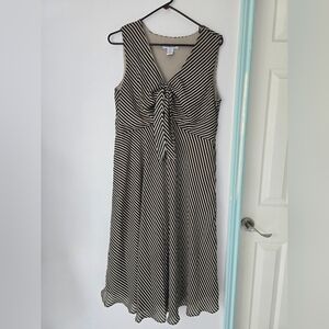 Jessica London Black and White Striped Women's Dress size 12